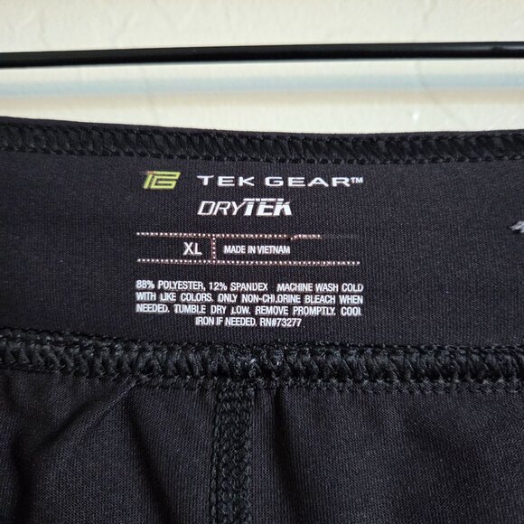 Tek Gear Athletic Drawstring Skort Black Size Womens XL Zip Pockets Tennis Golf - Picture 2 of 6